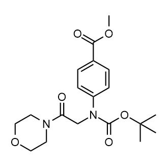 Methyl4-((tert-butoxycarbonyl)(2-morpholino-2-oxoethyl)amino)benzoate picture