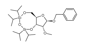 (6aR,8R,9R,9aR)-8-(benzyloxy)-2,2,4,4-tetraisopropyl-9-methoxytetrahydro-6H-furo[3,2-f][1,3,5,2,4]trioxadisilocine Structure