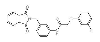 2-(3-chlorophenoxy)-N-[3-[(1,3-dioxoisoindol-2-yl)methyl]phenyl]acetamide结构式