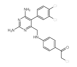 2-chloro-1-[4-[[2,6-diamino-5-(3,4-dichlorophenyl)pyrimidin-4-yl]methylamino]phenyl]ethanone picture