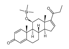 21-methyl-11β-(trimethylsiloxy)-pregna-1,4,16-trien-3,20-dione结构式