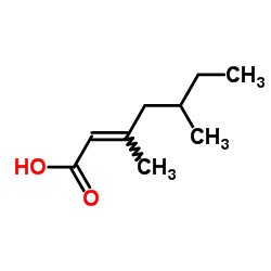 (2E)-3,5-Dimethyl-2-heptenoic acid Structure