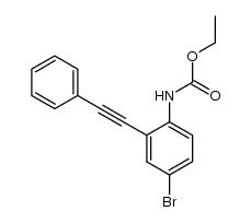 Ethyl 4-bromo-(2-phenylethynyl)phenylcarbamate Structure