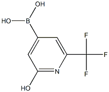 2-(Hydroxy)-6-(trifluoromethyl)pyridine-4-boronic acid structure