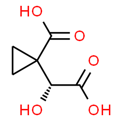 Cyclopropaneacetic acid, 1-carboxy-alpha-hydroxy-, (alphaR)- (9CI) Structure