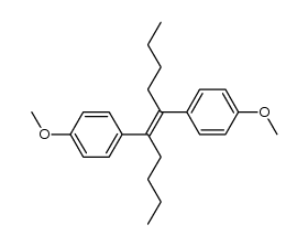 5,6-bis-(4-methoxy-phenyl)-dec-5-ene Structure