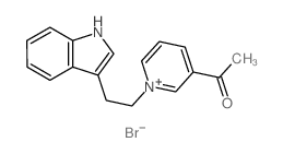 Pyridinium,3-acetyl-1-[2-(1H-indol-3-yl)ethyl]-, bromide (1:1) structure