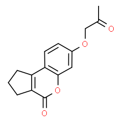 7-(2-oxopropoxy)-2,3-dihydro-1H-cyclopenta[c]chromen-4-one结构式