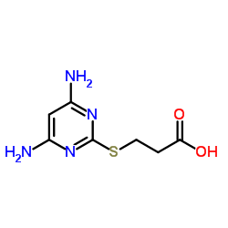 3-(4,6-DIAMINO-PYRIMIDIN-2-YLSULFANYL)-PROPIONIC ACID结构式