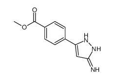 4-(5-氨基-1H-吡唑-3-基)苯甲酸甲酯结构式