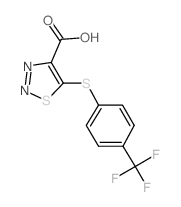 5-([4-(TRIFLUOROMETHYL)PHENYL]SULFANYL)-1,2,3-THIADIAZOLE-4-CARBOXYLIC ACID Structure