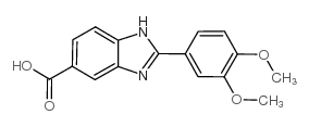 2-(3,4-Dimethoxyphenyl)-1H-benzimidazole-5-carboxylic acid结构式