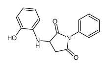 3-(2-hydroxyanilino)-1-phenylpyrrolidine-2,5-dione结构式