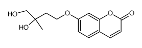 (+/-)-7-(3,4-dihydroxy-3-methylbutyloxy)-2H-1-benzopyran-2-one结构式