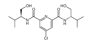 4-chloro-N2,N6-bis[(1S)-1-(hydroxymethyl)-2-methylpropyl]pyridine-2,6-dicarboxamide Structure