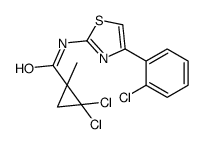 2,2-dichloro-N-[4-(2-chlorophenyl)-1,3-thiazol-2-yl]-1-methylcyclopropane-1-carboxamide结构式