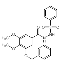 Benzoic acid,3,4-dimethoxy-5-(phenylmethoxy)-, 2-(phenylsulfonyl)hydrazide结构式