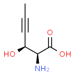 (2S,3S)-2-Amino-3-hydroxy-4-hexynoic acid结构式