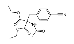 N-acetyl-4-cyano-α-(ethoxycarbonyl)phenylalanine ethyl ester结构式