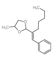 1,3-Dioxolane,4-methyl-2-[1-(phenylmethylene)hexyl]- Structure