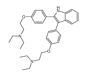 2-[4-[2-[4-[2-(diethylamino)ethoxy]phenyl]-1H-indol-3-yl]phenoxy]-N,N-diethylethanamine Structure