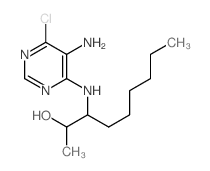 3-[(5-amino-6-chloro-pyrimidin-4-yl)amino]nonan-2-ol结构式