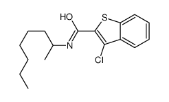 Benzo[b]thiophene-2-carboxamide, 3-chloro-N-(1-methylheptyl)- (9CI) Structure