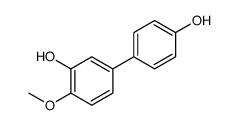 5-(4-hydroxyphenyl)-2-methoxyphenol结构式