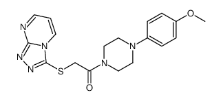 Piperazine, 1-(4-methoxyphenyl)-4-[(1,2,4-triazolo[4,3-a]pyrimidin-3-ylthio)acetyl]- (9CI) structure