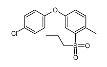 4-(4-chlorophenoxy)-1-methyl-2-propylsulfonylbenzene Structure