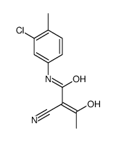 N-(3-chloro-4-methylphenyl)-2-cyano-3-hydroxybut-2-enamide Structure