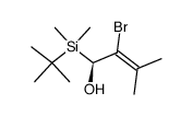 (S)-(+)-2-bromo-1-(tert-butyldimethylsilanyl)-3-methylbut-2-en-1-ol结构式