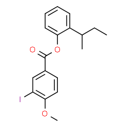 2-(butan-2-yl)phenyl 3-iodo-4-methoxybenzoate structure