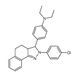 4-[2-(4-chloro-phenyl)-3,3a,4,5-tetrahydro-2H-benzo[g]indazol-3-yl]-N,N-diethyl-aniline结构式