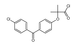 2-[4-(4-chlorobenzoyl)phenoxy]-2-methylpropanoyl chloride Structure