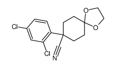 8-(2,4-Dichloro-phenyl)-1,4-dioxa-spiro[4.5]decane-8-carbonitrile结构式