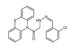 2-[(2E)-2-[(2-chlorophenyl)methylidene]hydrazinyl]-1-phenothiazin-10-ylethanone结构式