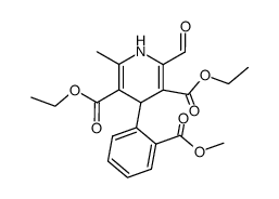 diethyl 2-methyl-4-(2-methoxycarbonylphenyl)-6-formyl-1,4-dihydropyridine-3,5-dicarboxylate Structure
