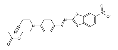 2-[(2-cyanoethyl)[4-[(6-nitrobenzothiazol-2-yl)azo]phenyl]amino]ethyl acetate Structure