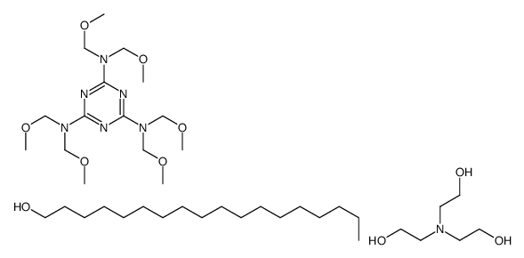 2-[bis(2-hydroxyethyl)amino]ethanol,2-N,2-N,4-N,4-N,6-N,6-N-hexakis(methoxymethyl)-1,3,5-triazine-2,4,6-triamine,octadecan-1-ol Structure