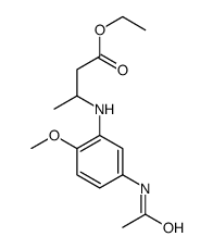 ethyl 3-[[5-(acetylamino)-2-methoxyphenyl]amino]butyrate结构式