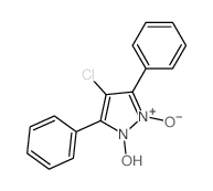 1H-Pyrazole,4-chloro-1-hydroxy-3,5-diphenyl-, 2-oxide结构式