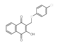 2-((3-Chlorophenylthio)methyl)-3-hydroxynaphthalene-1,4-dione结构式