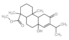 1-Phenanthrenecarboxylicacid, 1,2,3,4,4a,4b,5,6,8a,9,10,10a-dodecahydro-8a-hydroxy-1,4a-dimethyl-7-(1-methylethyl)-6-oxo-, methylester Structure