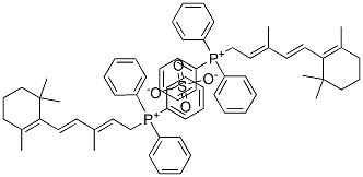 [3-methyl-5-(2,6,6-trimethyl-1-cyclohexen-1-yl)-2,4-pentadienyl]triphenylphosphonium sulphate结构式