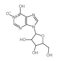 9H-Purin-6-ol, 9-b-D-arabinofuranosyl-, 1-oxide structure