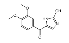 4-(3,4-dimethoxybenzoyl)-1,3-dihydroimidazol-2-one结构式