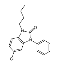 1-butyl-5-chloro-3-phenylbenzimidazol-2-one Structure