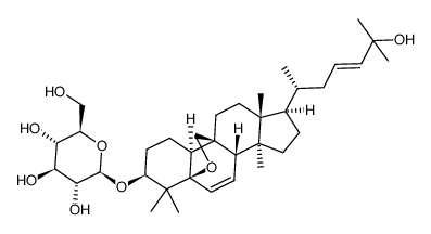 (23E)-5,19-Epoxy-3β-β-D-glucopyranosyloxy-5β-cucurbita-6,23-diene-25-ol结构式