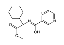 Cyclohexaneacetic acid, α-[(2-pyrazinylcarbonyl)amino]-, Methyl ester, (αS)- Structure